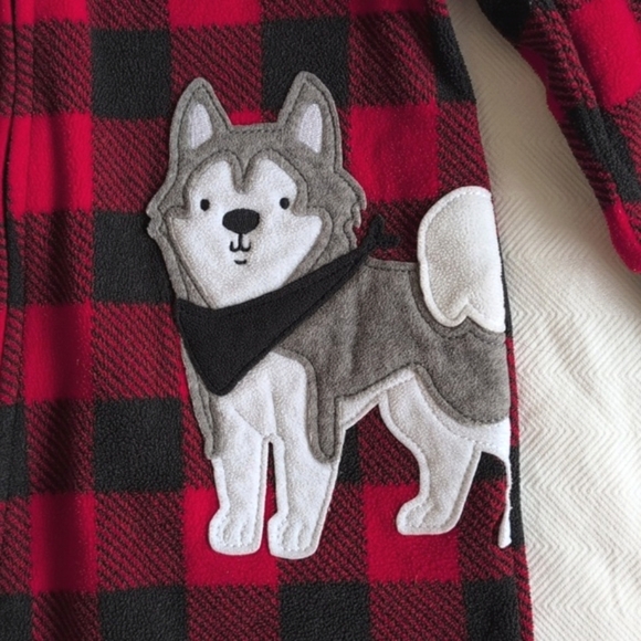 carter's 2-pack winter fleece zipper footie sleeper pajamas bundle 12 months - Picture 4 of 9